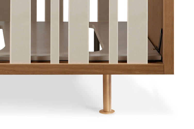 Nursery Works Novella 4-in-1 Crib, Stained Ash/Ivory