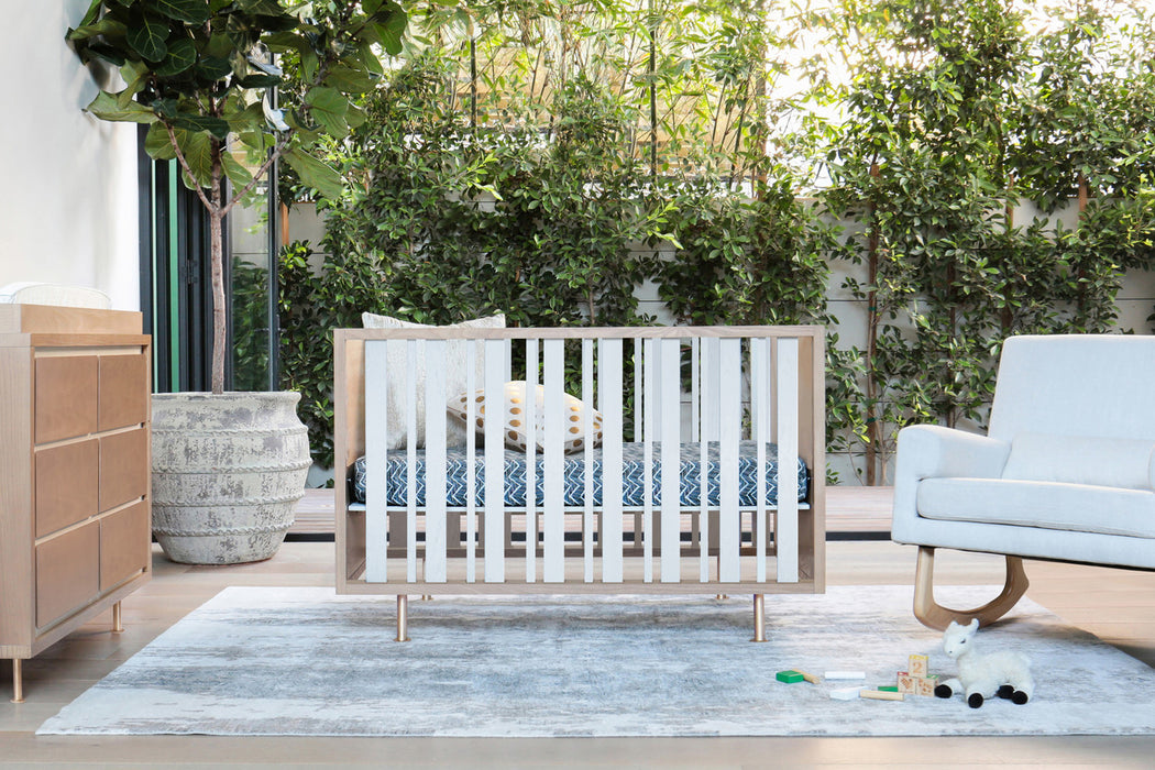 Nursery Works Novella Double Dresser, Stained Ash/Ivory