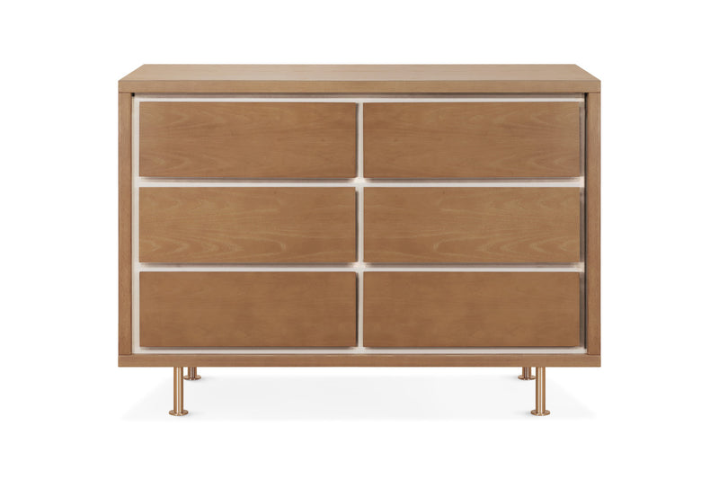 Nursery Works Novella Double Dresser, Stained Ash/Ivory