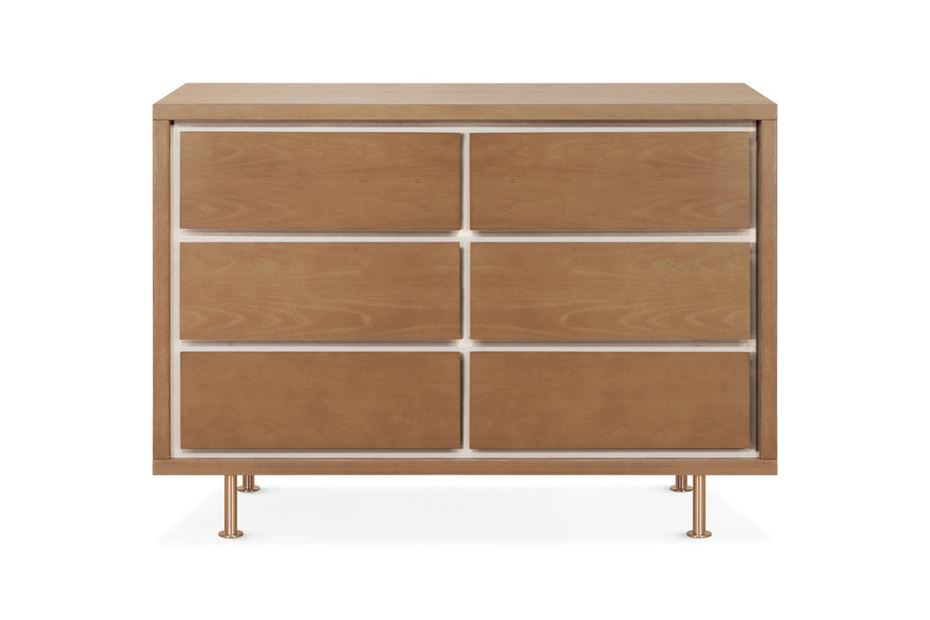 Nursery Works Novella Double Dresser, Stained Ash/Ivory