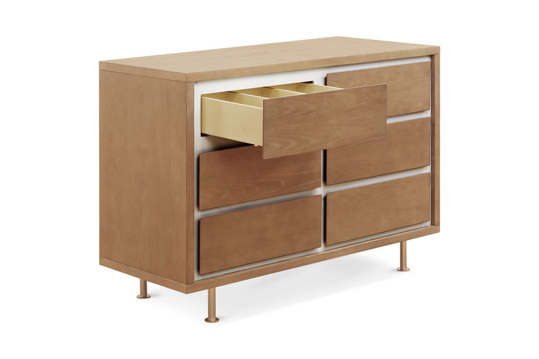 Nursery Works Novella Double Dresser, Stained Ash/Ivory