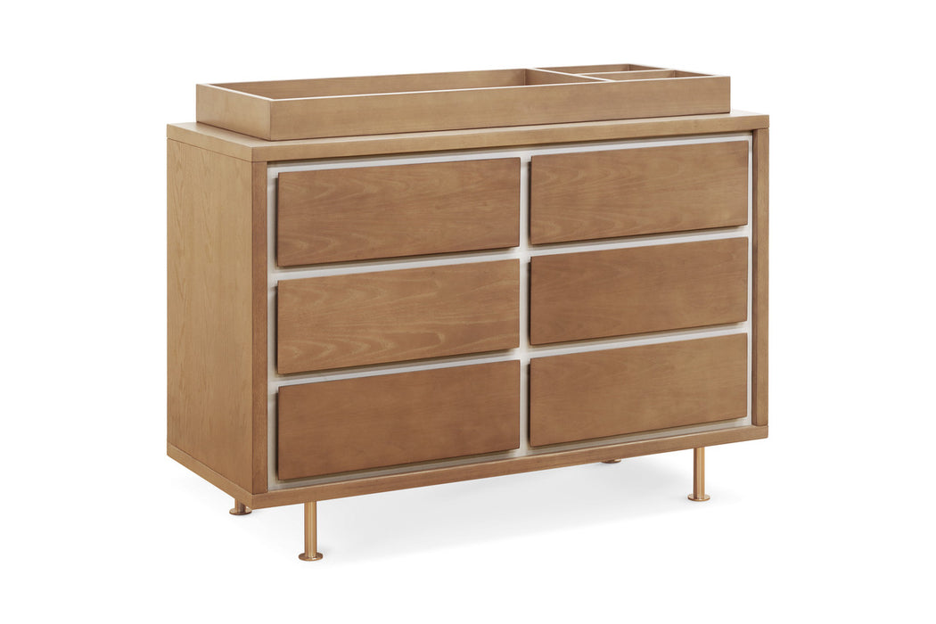 Nursery Works Novella Double Dresser, Stained Ash/Ivory