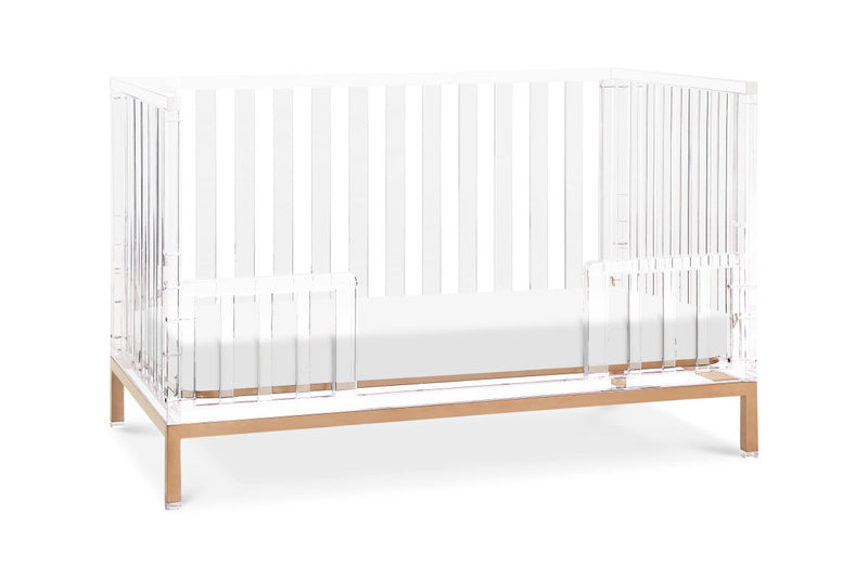 Nursery Works Luma Crib, Clear Acrylic & Rose Gold