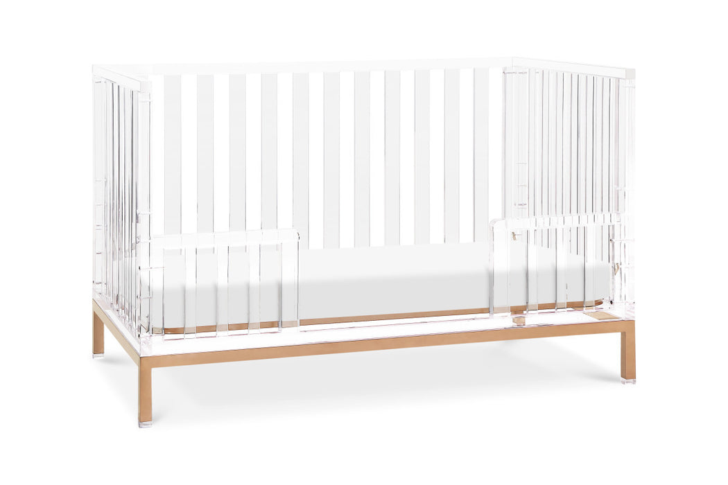 Nursery Works Luma Crib, Clear Acrylic & Rose Gold