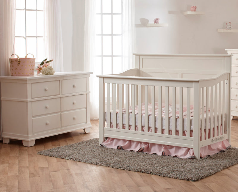Pali Napoli Flat Top 2 Piece Nursery Set - Forever Crib + Double Dresser