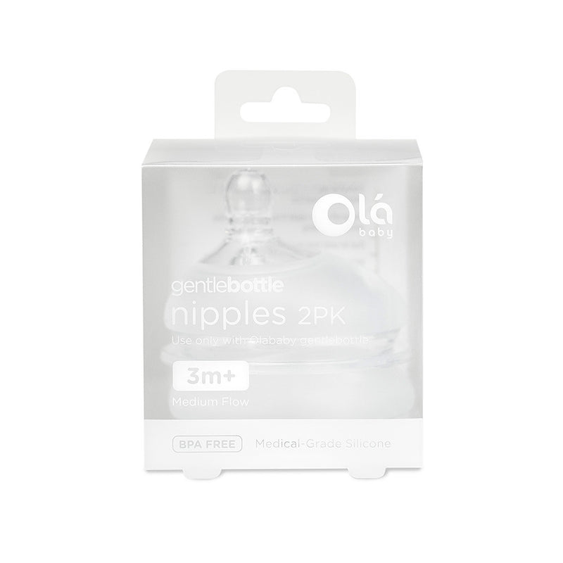 Olababy GentleBottle Silicone Replacement Nipple - 2 Pack