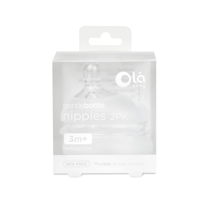 Olababy GentleBottle Silicone Replacement Nipple - 2 Pack
