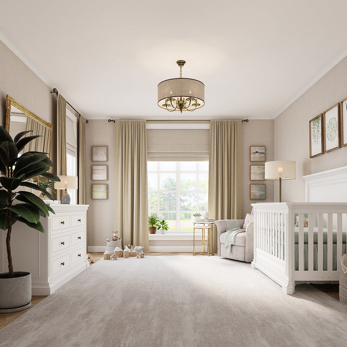 Silva Furniture Jackson Crib | 5-in-1 Convertible | Solid Wood