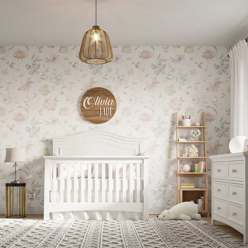 Silva Furniture Serena Crib | 4-in-1 Convertible | Solid wood