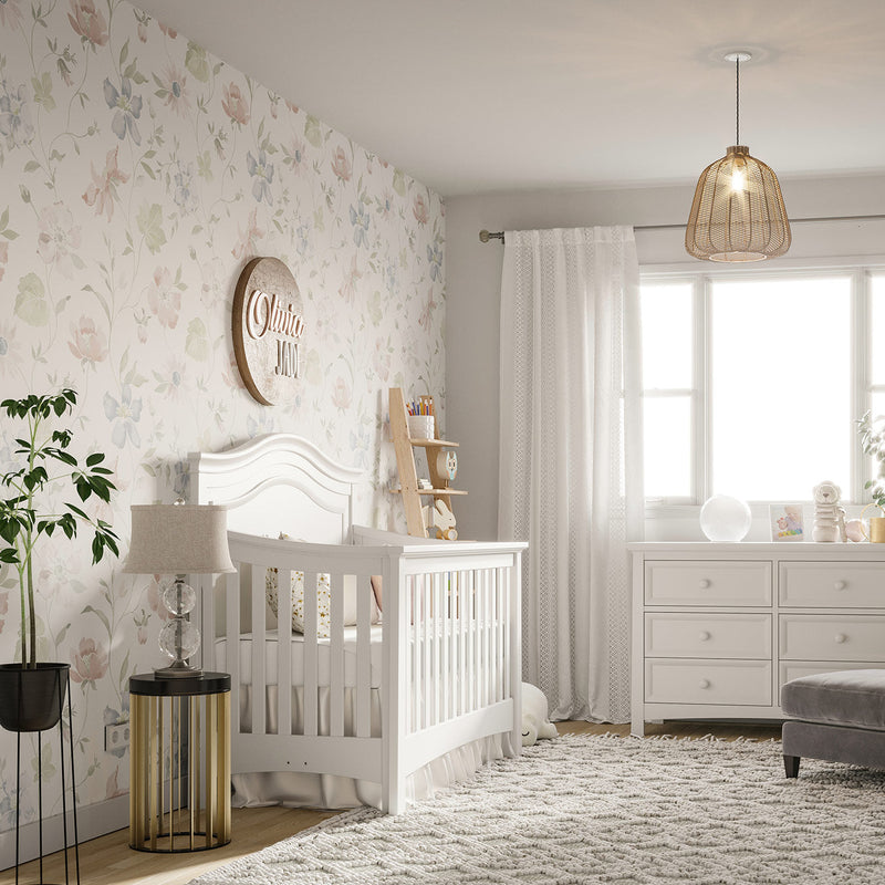 Silva Furniture Serena Crib | 4-in-1 Convertible | Solid wood