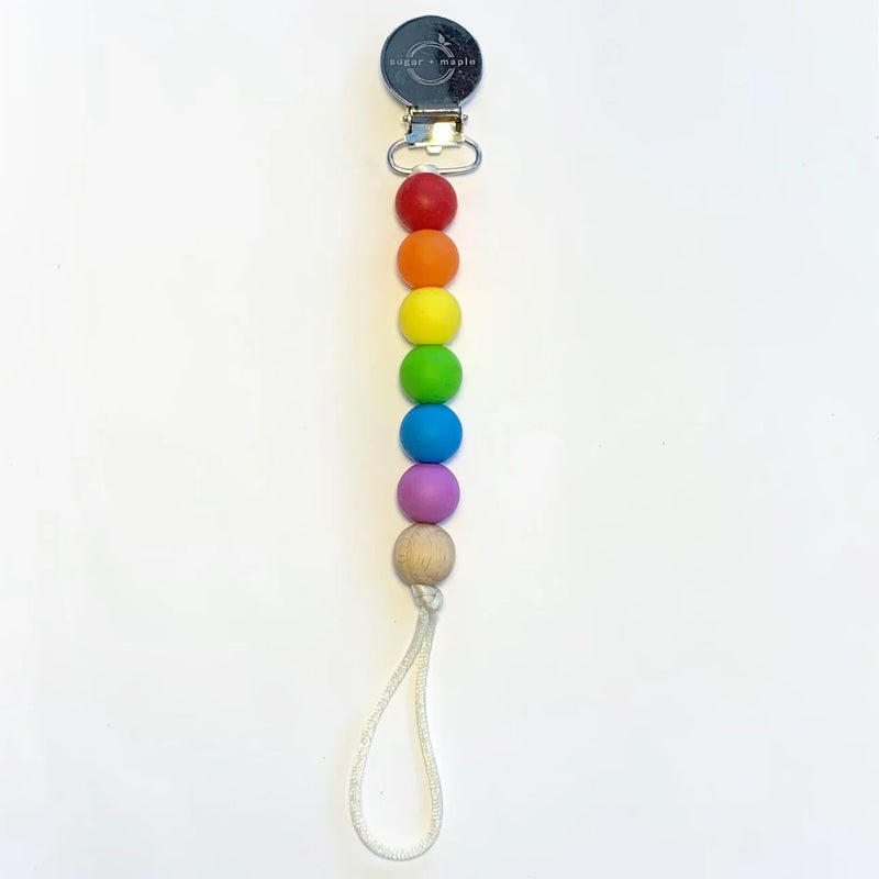 Sugar + Maple Silicone & Wood Pacifier Clip