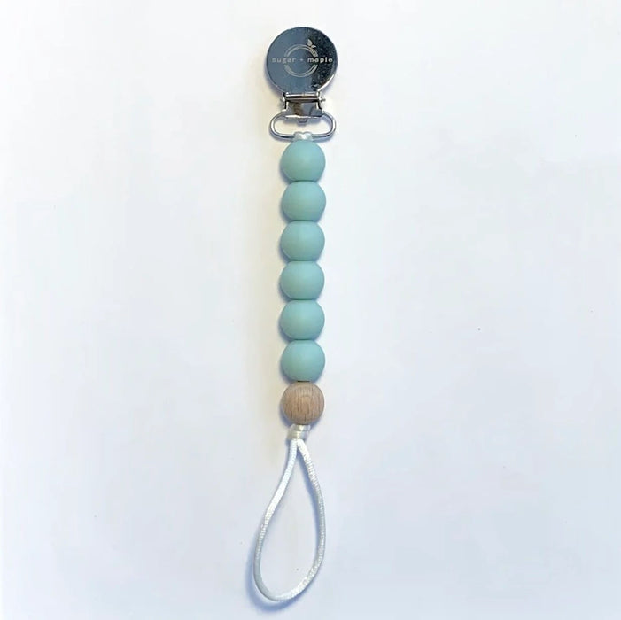 Sugar + Maple Silicone & Wood Pacifier Clip