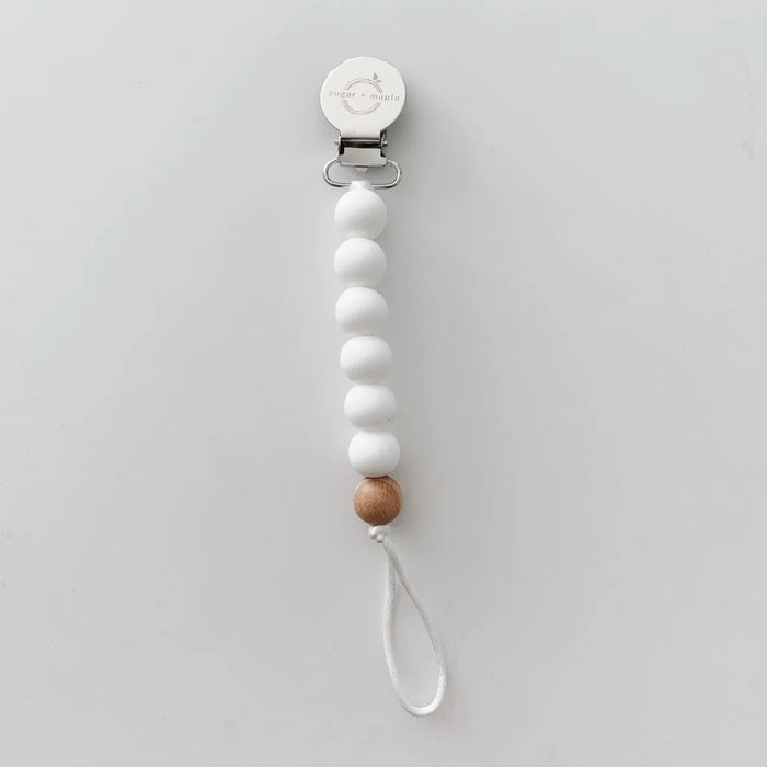 Sugar + Maple Silicone & Wood Pacifier Clip