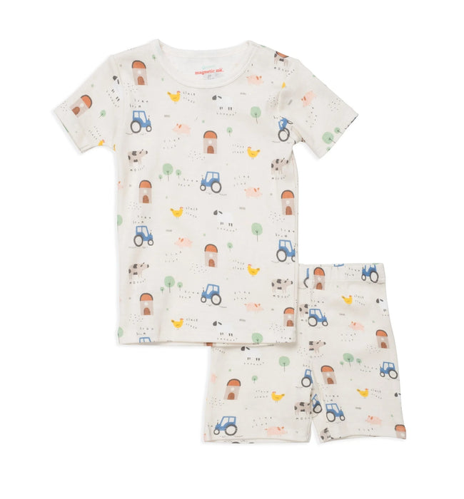 Magnetic Me Pasture Bedtime Organic Cotton Magnetic Pajama Short Set