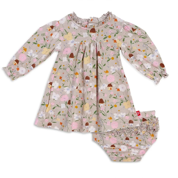 Magnetic Me Portabella Posies Modal Magnetic Dress & Diaper Cover Set