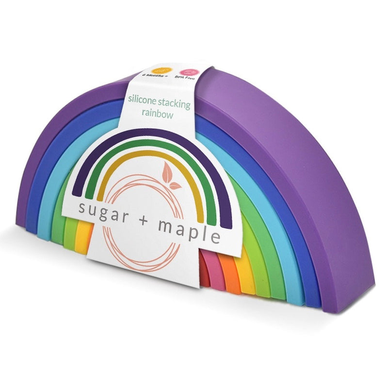 Sugar + Maple Silicone Rainbow Stacker 9pc