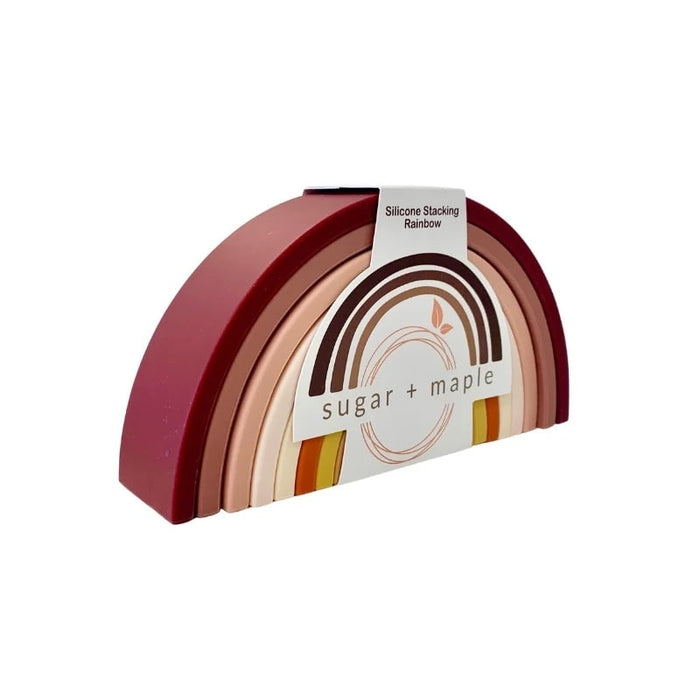 Sugar + Maple Silicone Rainbow Stacker 9pc