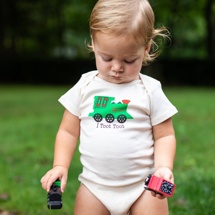 Simply Chickie Organic Cotton Onesie, Train