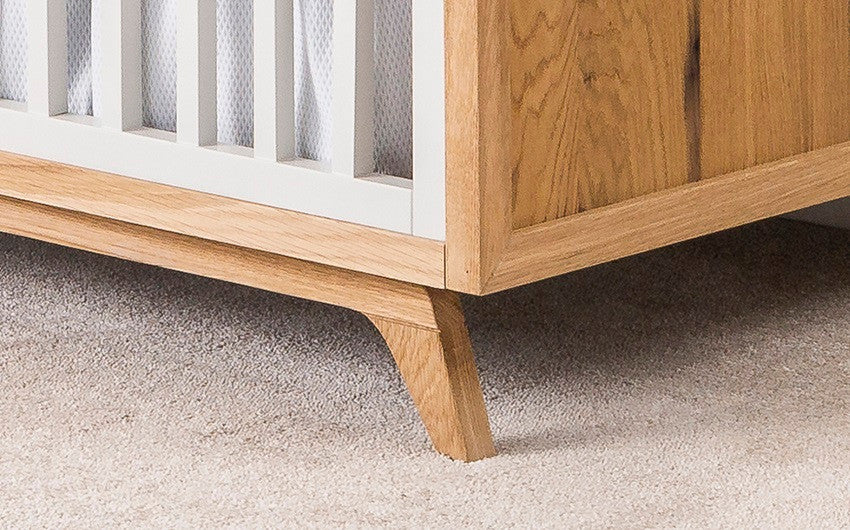Romina Furniture Uptown Classic Crib w/ Tufted Sides