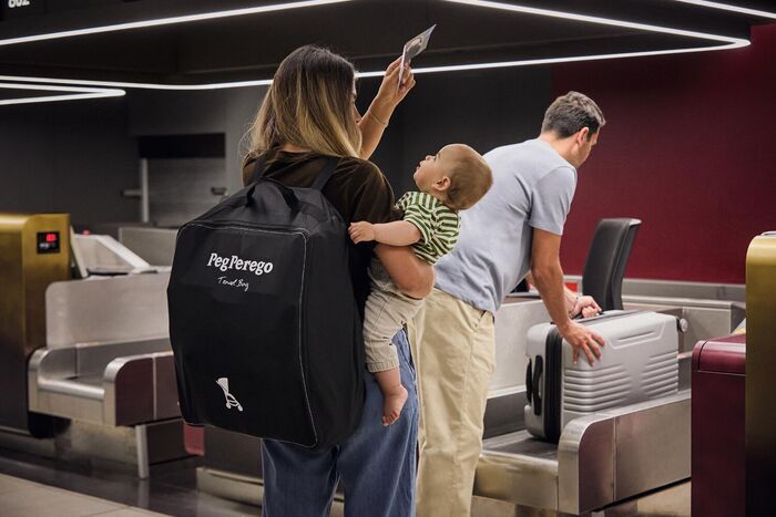 Peg Perego travel bag for car seat or stroller – available at Kids N Cribs Bay Area