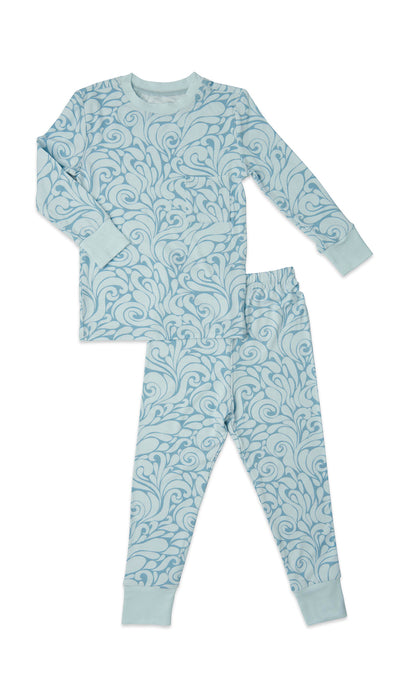 Everly Grey Waves Emerson Kids Pajama Pant Set