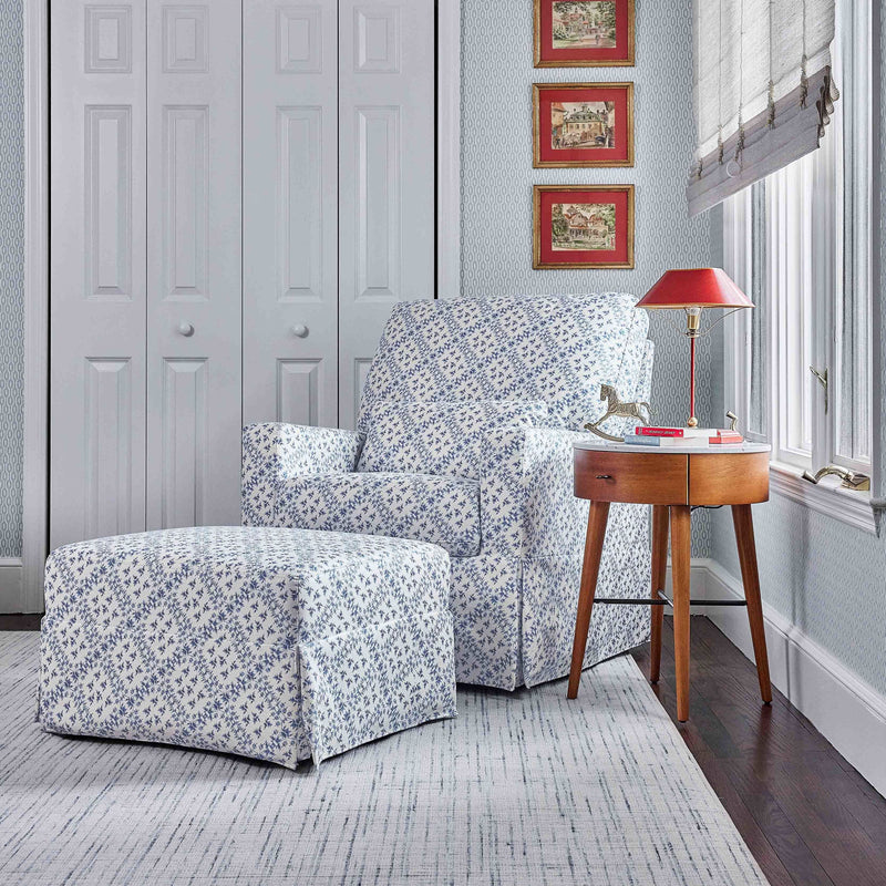 Sarah Flint x Namesake Crawford Gliding Ottoman in Eco-Performance Fabric | Water Repellent & Stain Resistant