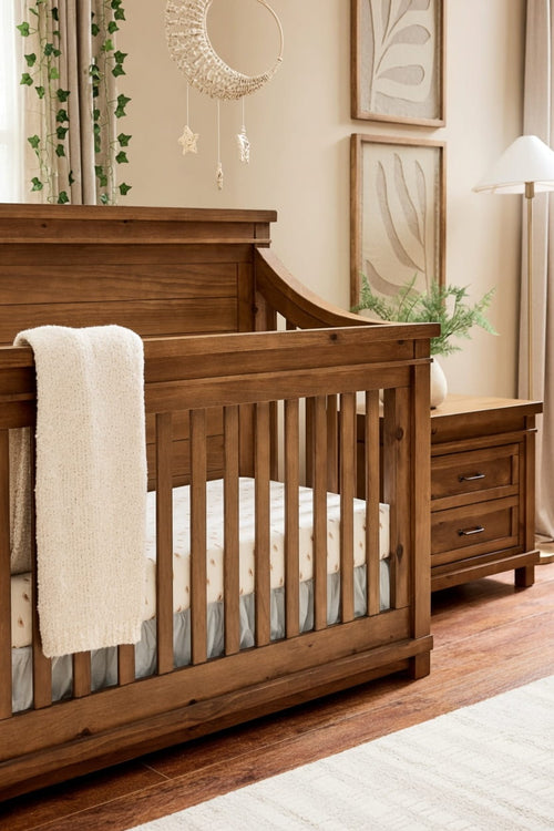 Appleseed Rowan Flat Convertible Crib in Sandwash at Kids N Cribs Bay Area