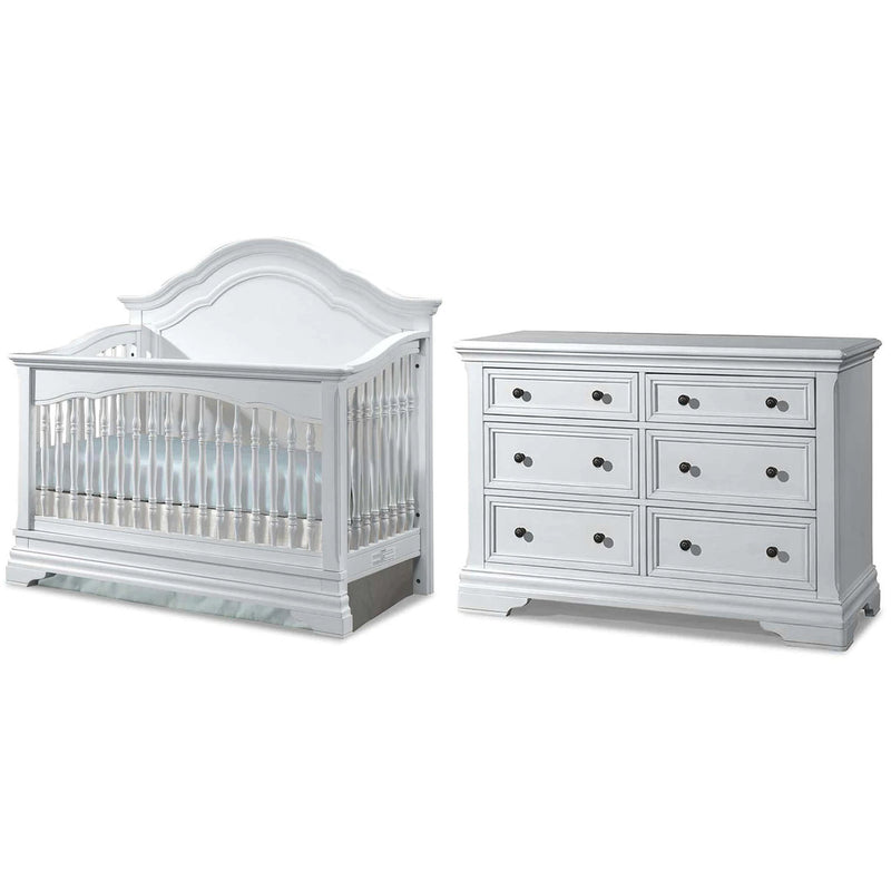Stella Baby & Child Athena Crib + Dresser Nursery Set, Belgium Cream