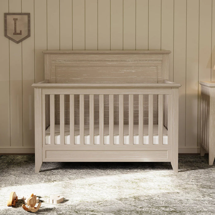 Monogram by Namesake Barrow 4-in-1 Convertible Flat Top Crib – Sandbar