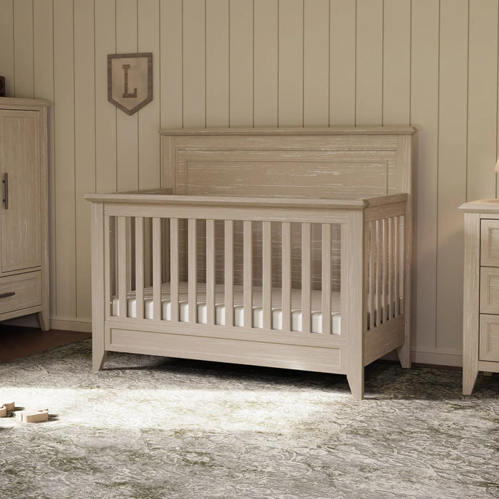 Monogram by Namesake Barrow 4-in-1 Convertible Flat Top Crib – Sandbar