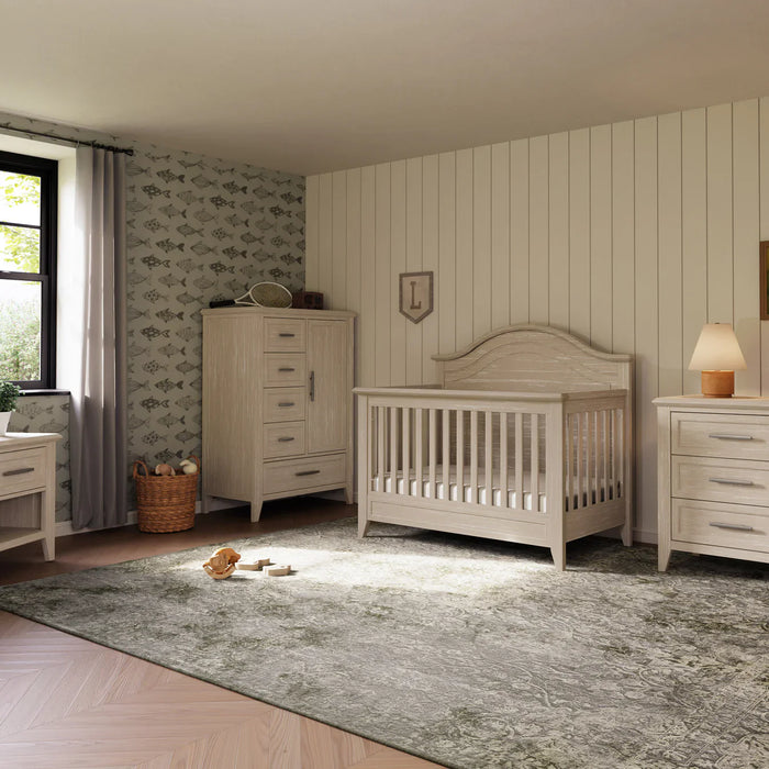 Monogram by Namesake Barrow 4-in-1 Convertible Curve Top Crib – Sandbar