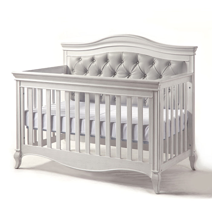 Pali Diamante 2 Piece Nursery Set w/ Grey Vinyl Panel - Forever Crib + Double Dresser