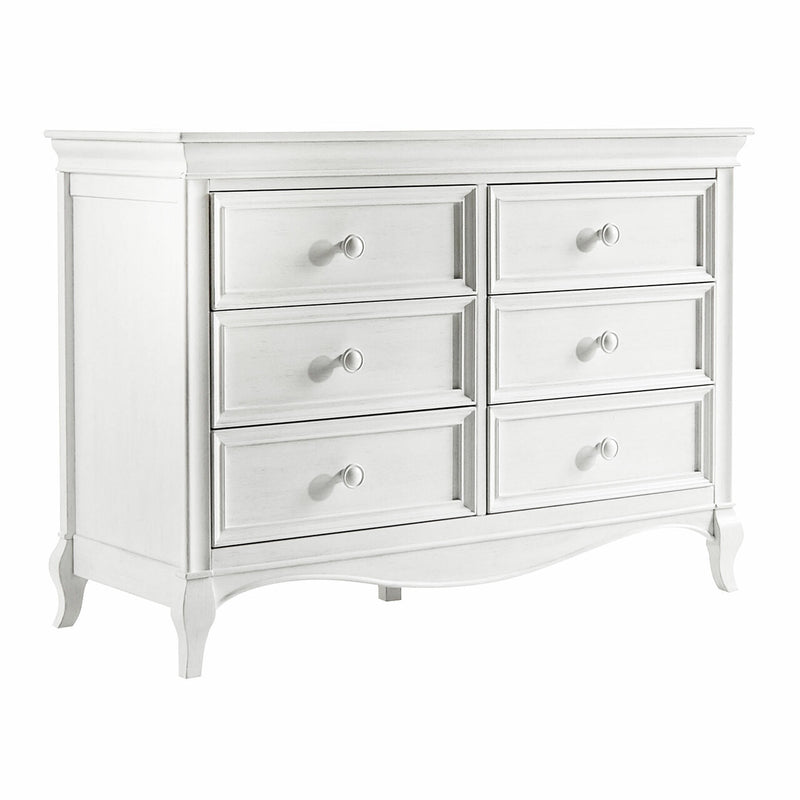 Pali Diamante 2 Piece Nursery Set w/ White Vinyl Panel - Forever Crib + Double Dresser