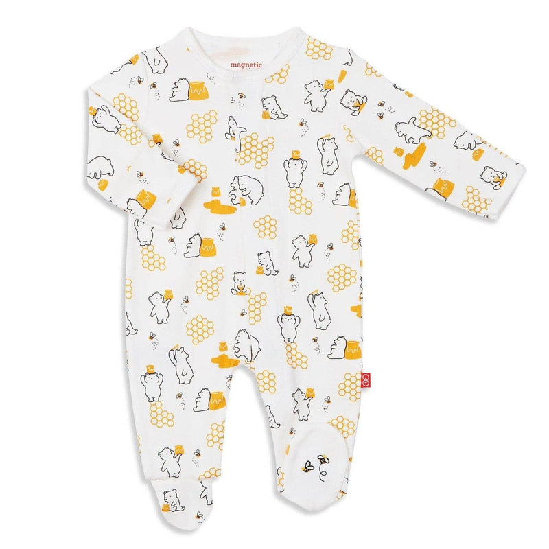 Magnetic Me Honey Bee Mine Organic Cotton Magnetic Footie