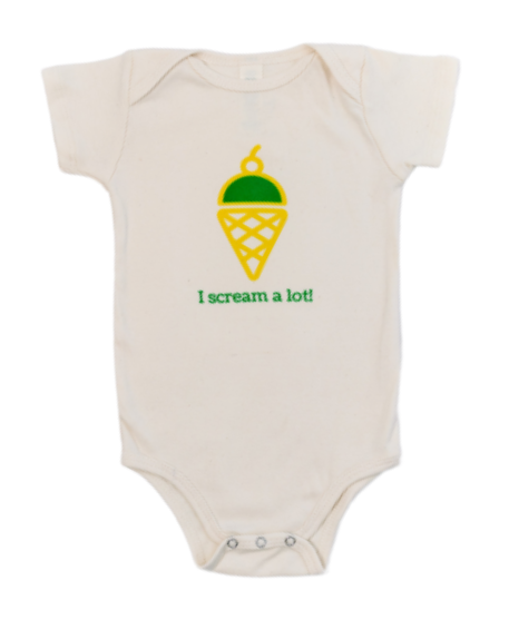 Simply Chickie Organic Cotton Ice Cream Onesie - Yellow