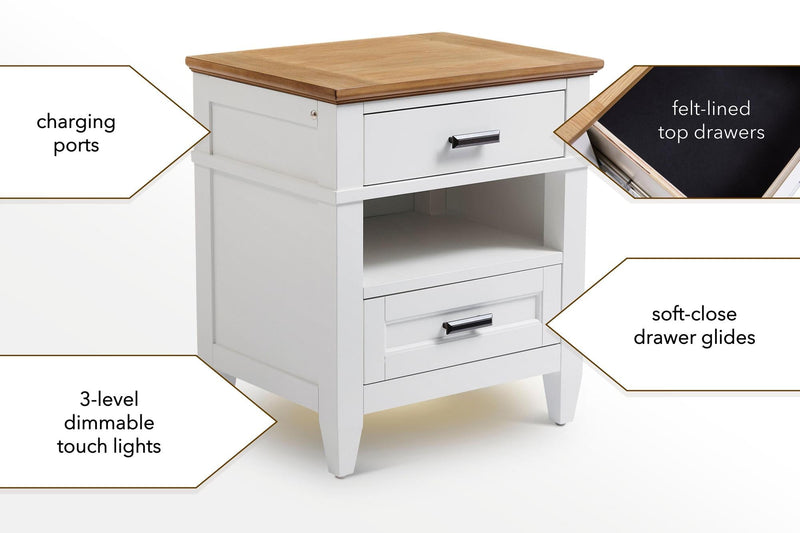 Heritage House Artisan Nightstand with Lights