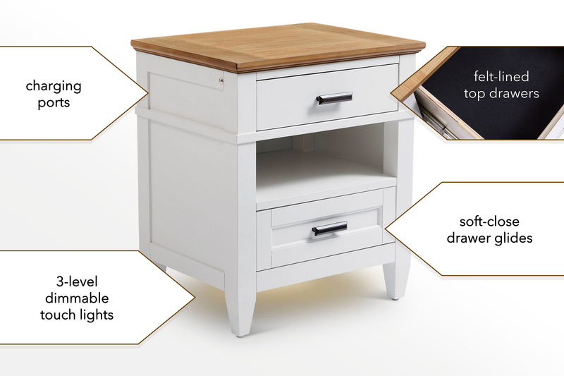 Heritage House Artisan Nightstand with Lights