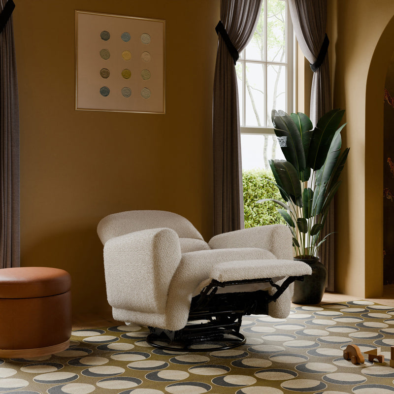 Babyletto Rainbow Recliner and Swivel Glider in Teddy Loop