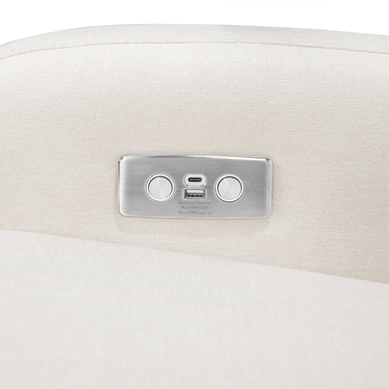 Babyletto Nami Electronic Recliner and Swivel Glider Recliner with USB port