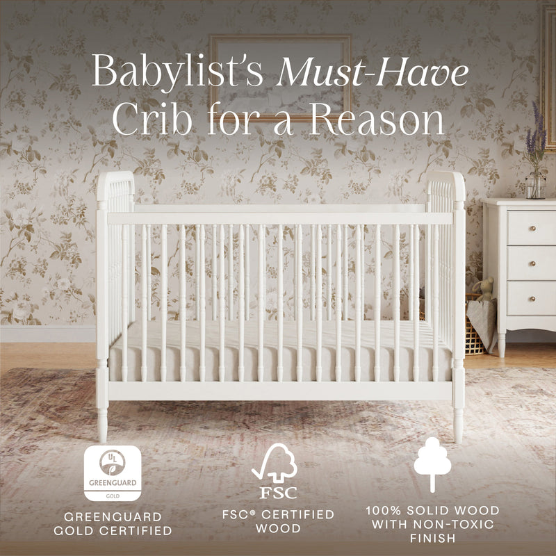 Namesake Liberty 3-in-1 Convertible Spindle Crib with Toddler Bed Conversion Kit