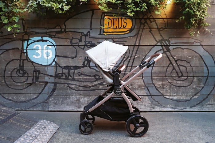 Peg Perego Ypsi stroller with toddler seat rear facing.