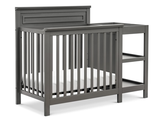 wood crib with changing table 